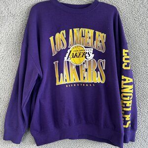 Los Angeles Lakers LA Sweatshirt Crewneck Large M Basketball NBA 90s USA
